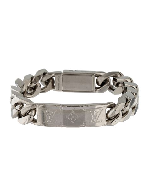 silver Louis Vuitton bracelet men